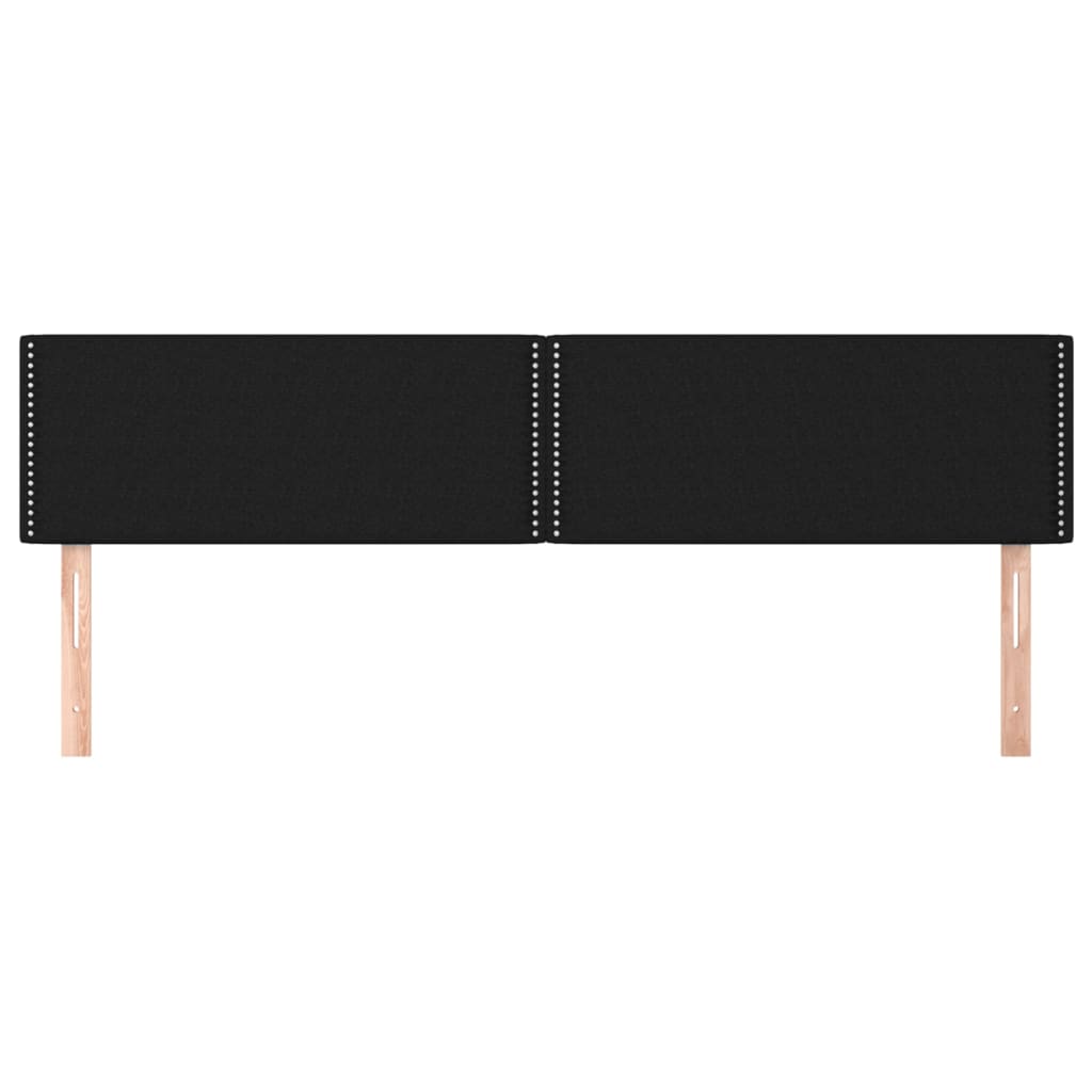 Têtes de lit 2 pcs Noir 90x5x78/88 cm Tissu - XIOS