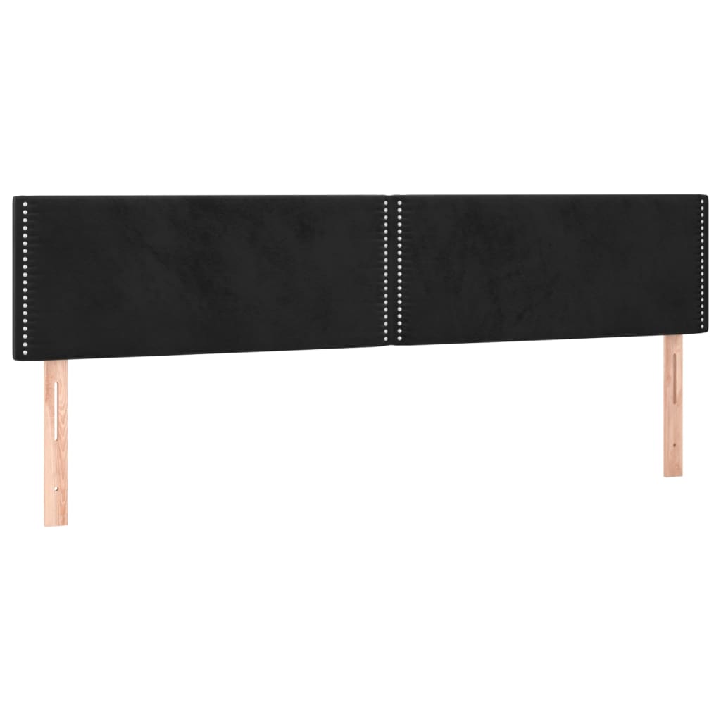 Têtes de lit 2 pcs Noir 90x5x78/88 cm Velours - XIOS