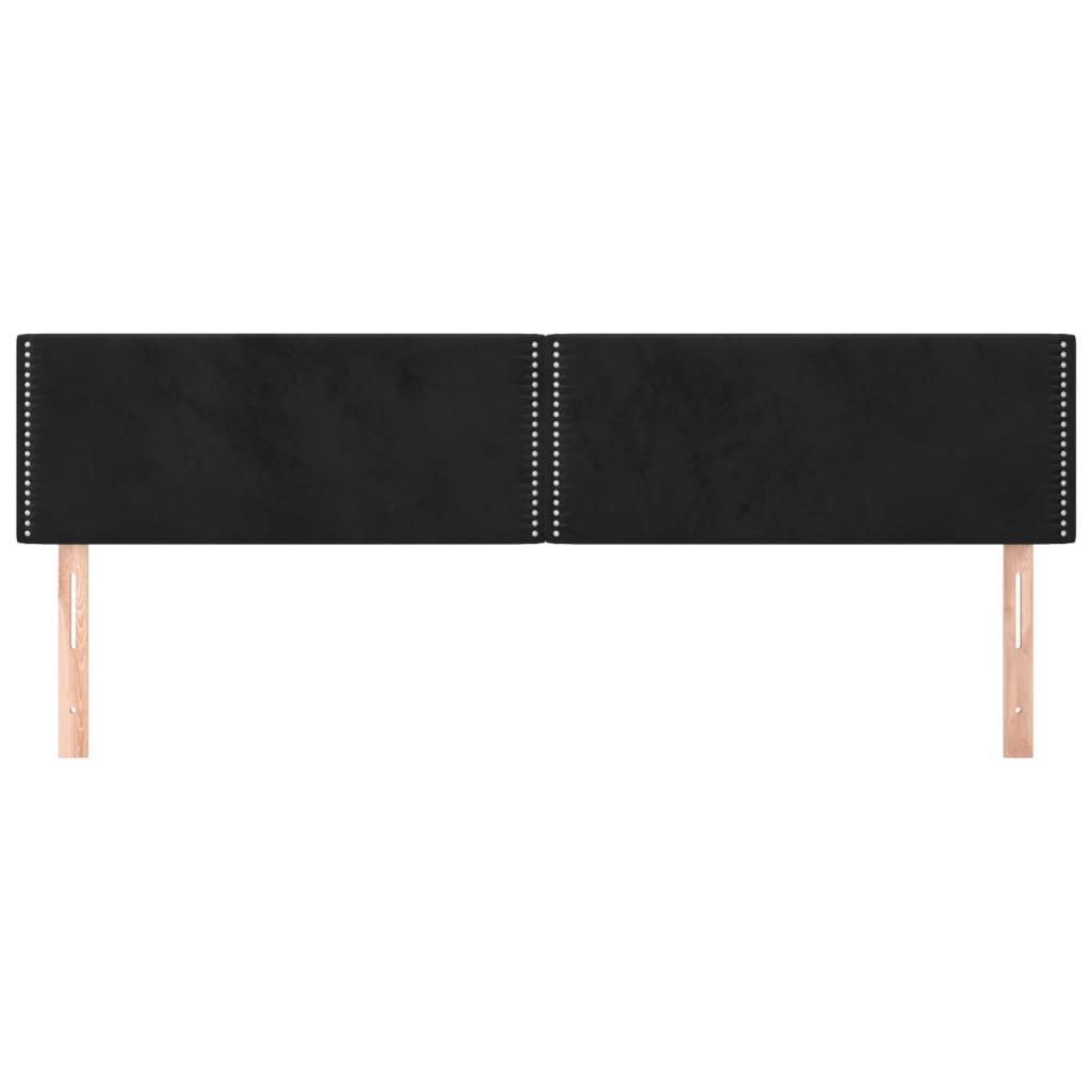 Têtes de lit 2 pcs Noir 90x5x78/88 cm Velours - XIOS