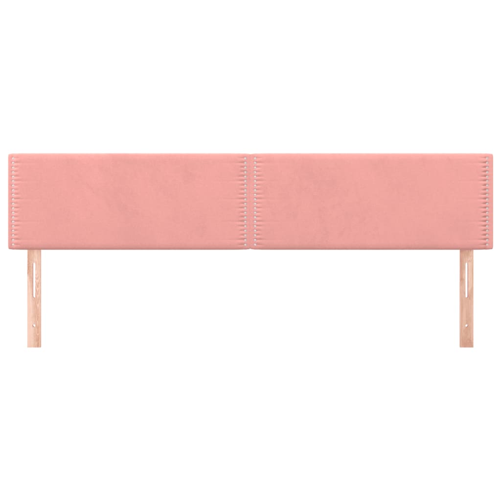 Têtes de lit 2 pcs Rose 90x5x78/88 cm Velours - XIOS
