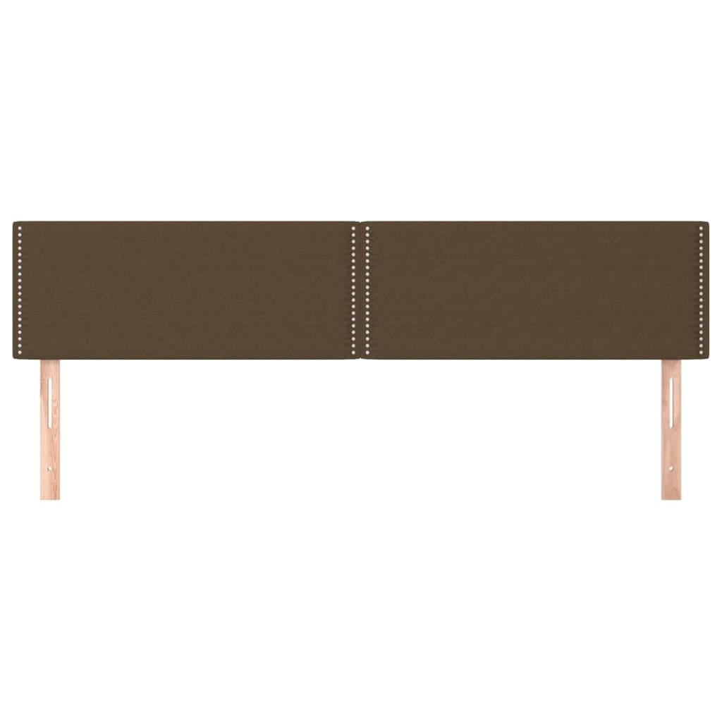 Têtes de lit 2 pcs Marron Foncé 100x5x78/88 cm Tissu - XIOS