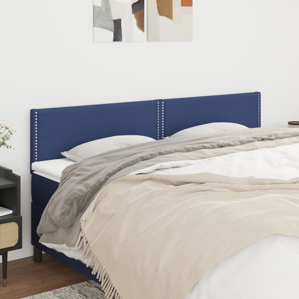 Têtes de lit 2 pcs Bleu 100x5x78/88 cm Tissu - XIOS