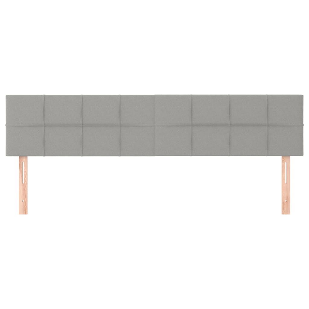 Têtes de lit 2 pcs Gris clair 80x5x78/88 cm Tissu - XIOS