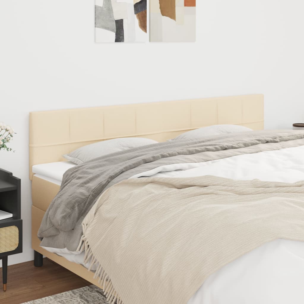Têtes de lit 2 pcs Crème 80x5x78/88 cm Tissu Têtes et pieds de lit vidaXL