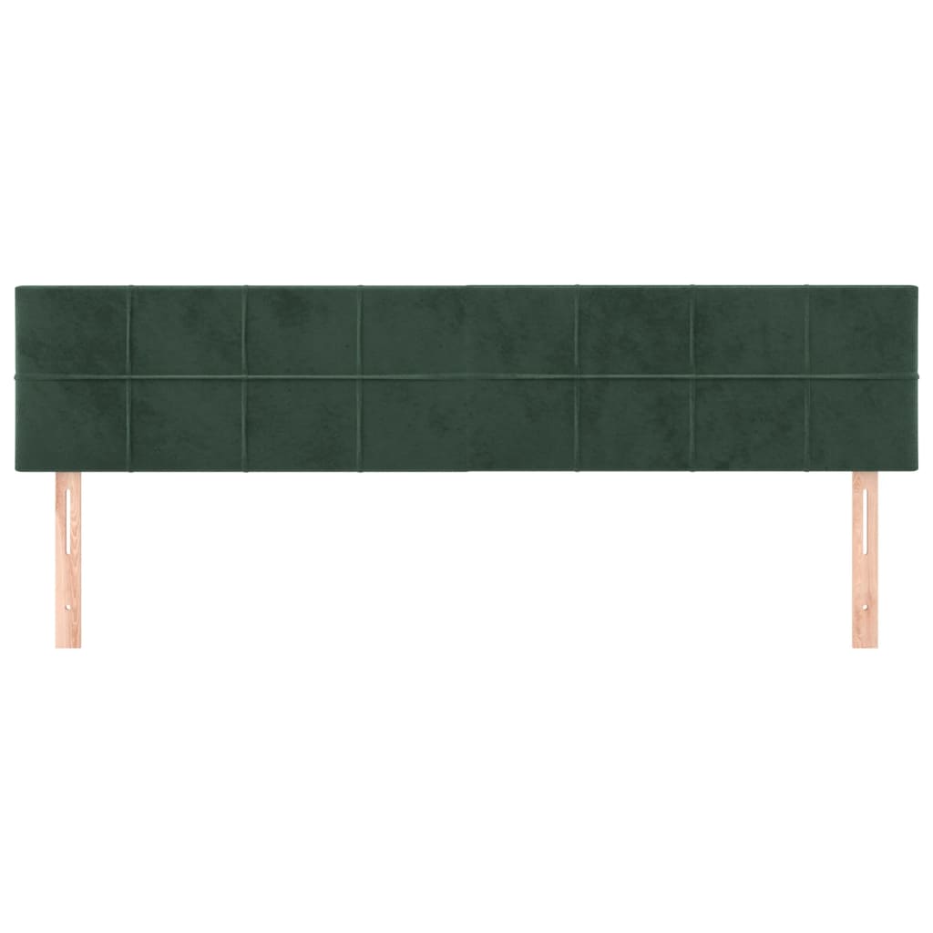 Têtes de lit 2 pcs Vert foncé 90x5x78/88 cm Velours - XIOS
