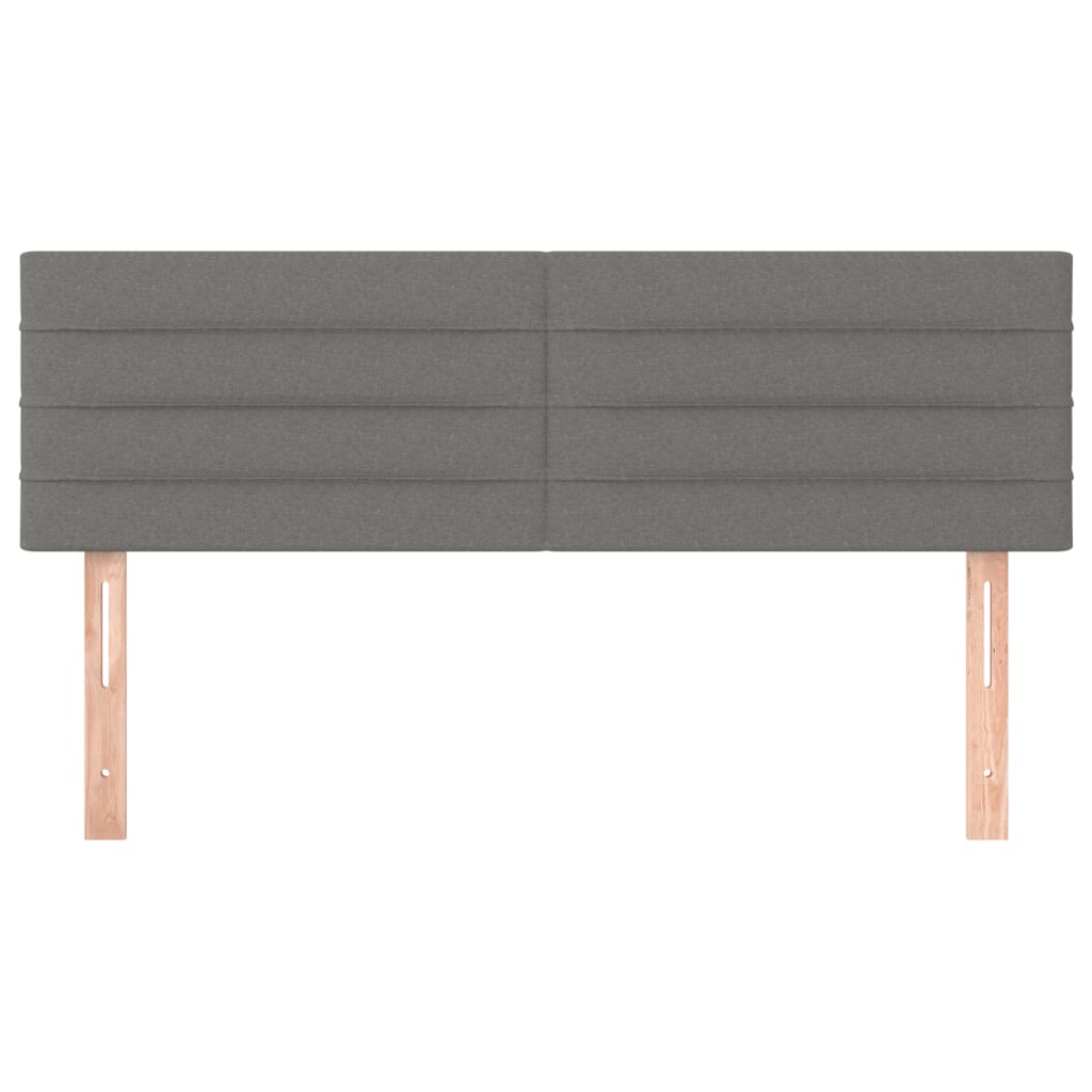 Têtes de lit 2 pcs Gris foncé 72x5x78/88 cm Tissu - XIOS