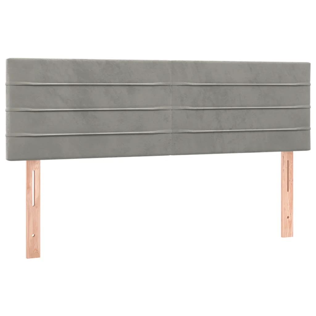 Têtes de lit 2 pcs Gris clair 72x5x78/88 cm Velours - XIOS