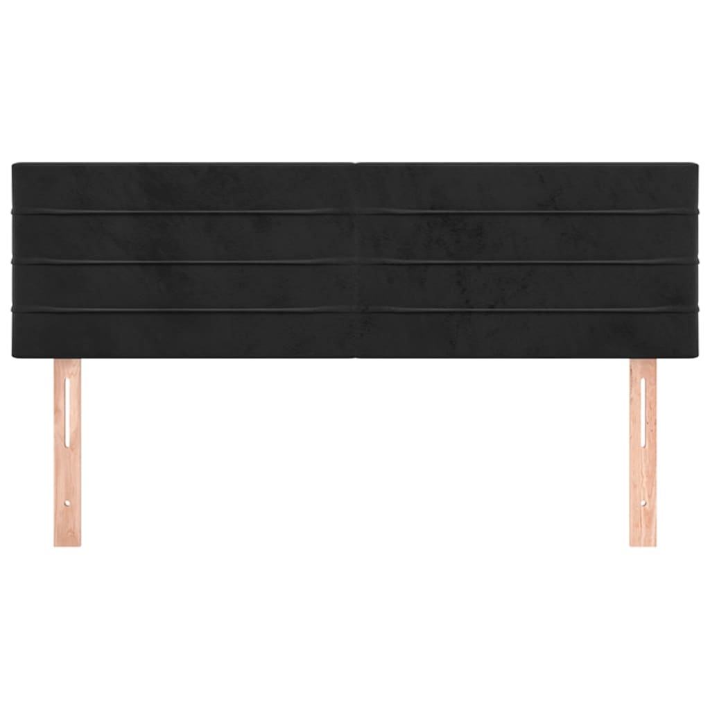 Têtes de lit 2 pcs Noir 72x5x78/88 cm Velours - XIOS