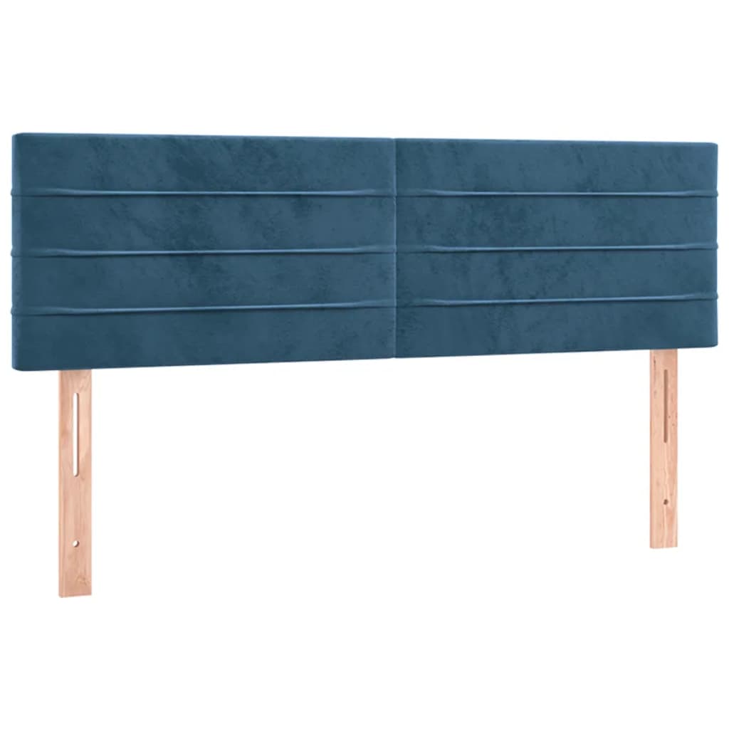 Têtes de lit 2 pcs Bleu foncé 72x5x78/88 cm Velours - XIOS
