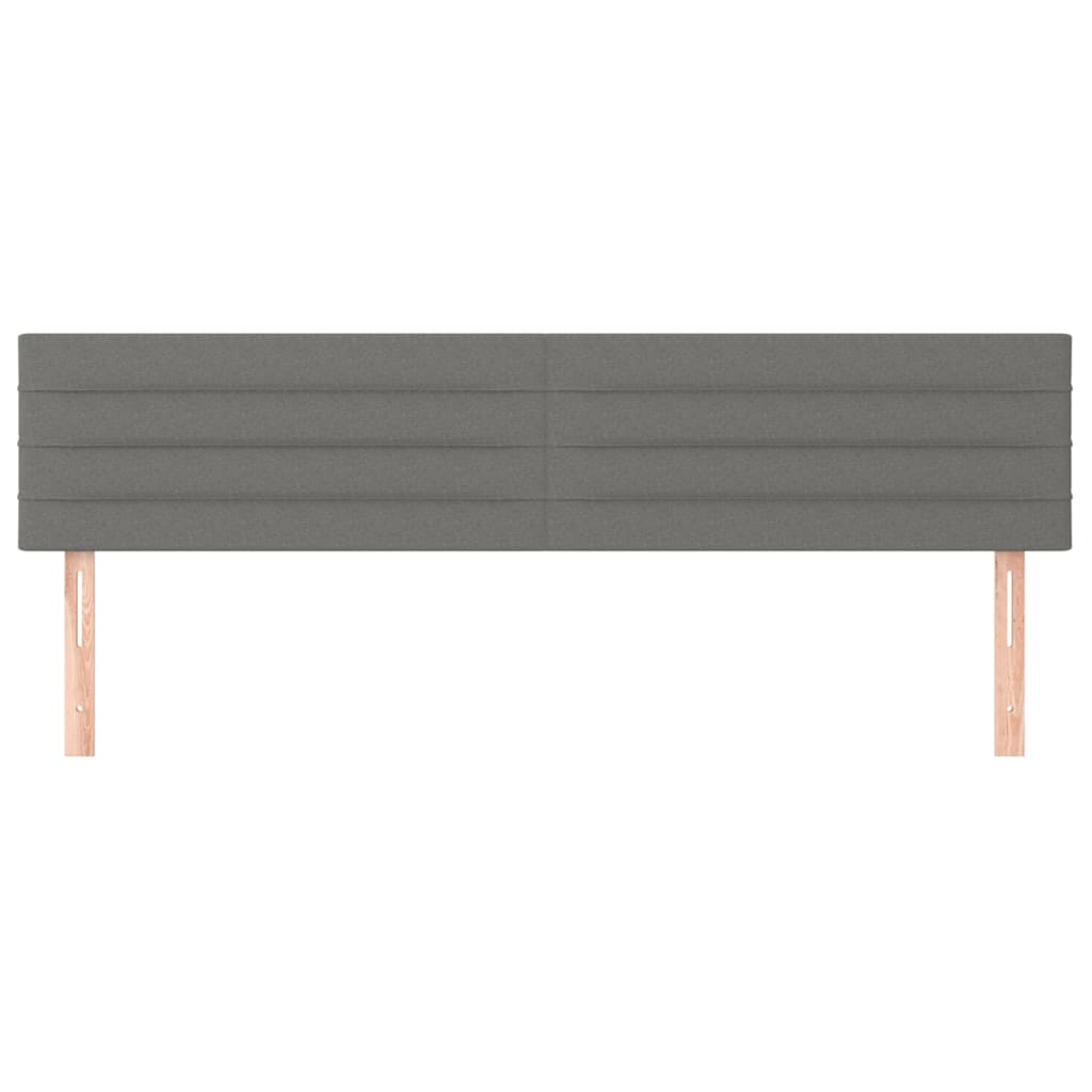 Têtes de lit 2 pcs Gris foncé 90x5x78/88 cm Tissu - XIOS