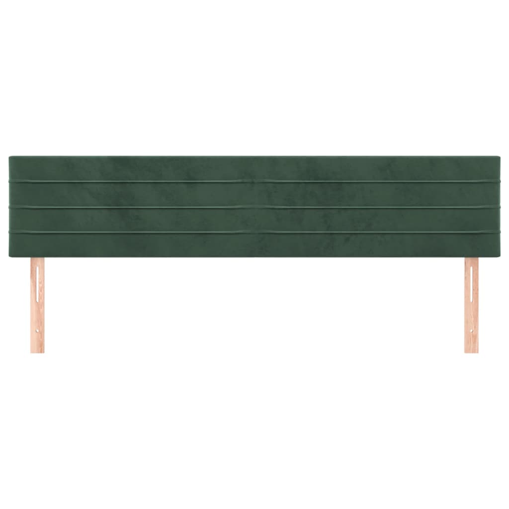 Têtes de lit 2 pcs Vert foncé 90x5x78/88 cm Velours - XIOS