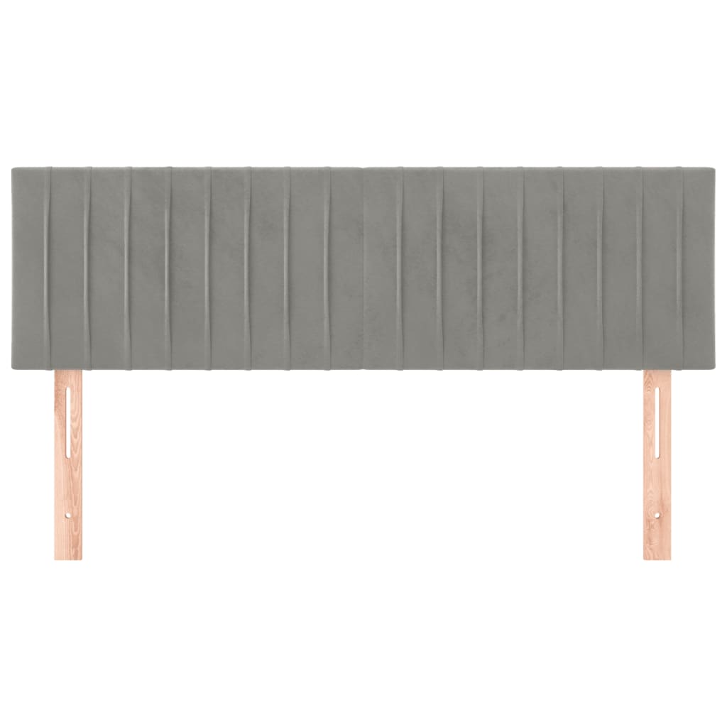 Têtes de lit 2 pcs Gris clair 72x5x78/88 cm Velours - XIOS