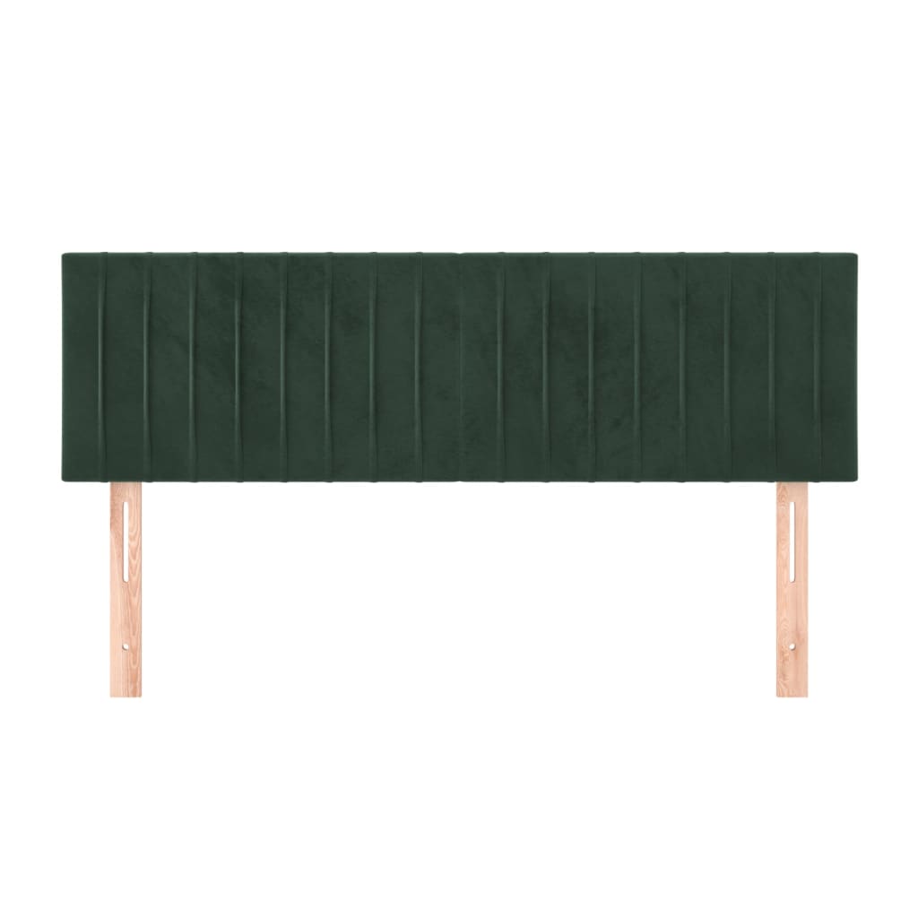 Têtes de lit 2 pcs Vert foncé 72x5x78/88 cm Velours - XIOS