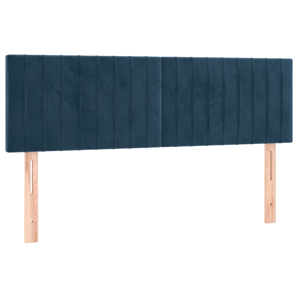 Têtes de lit 2 pcs Bleu foncé 72x5x78/88 cm Velours - XIOS
