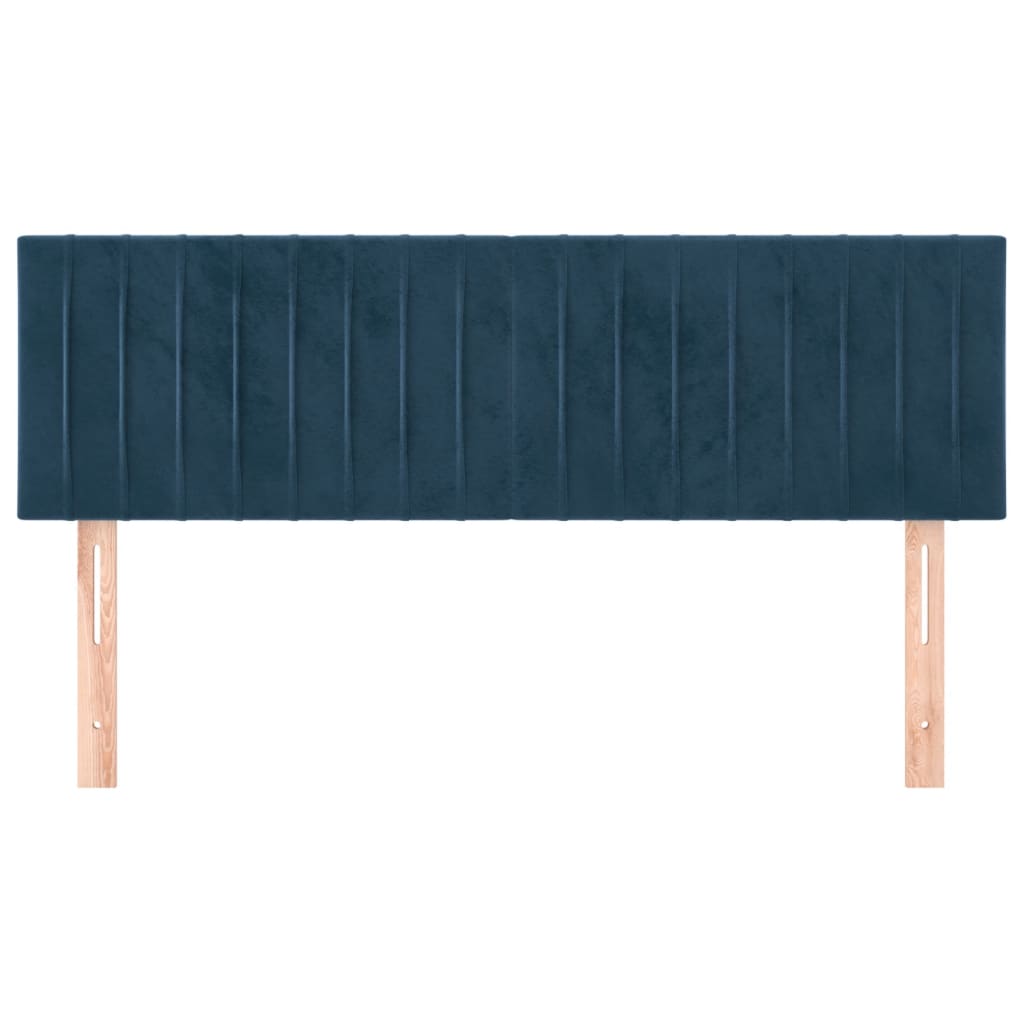 Têtes de lit 2 pcs Bleu foncé 72x5x78/88 cm Velours - XIOS