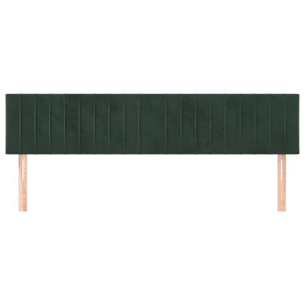 Têtes de lit 2 pcs Vert foncé 80x5x78/88 cm Velours - XIOS