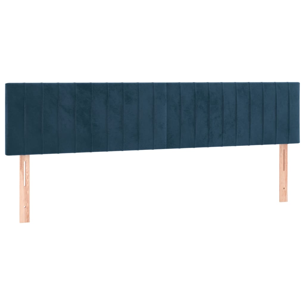 Têtes de lit 2 pcs Bleu foncé 80x5x78/88 cm Velours - XIOS