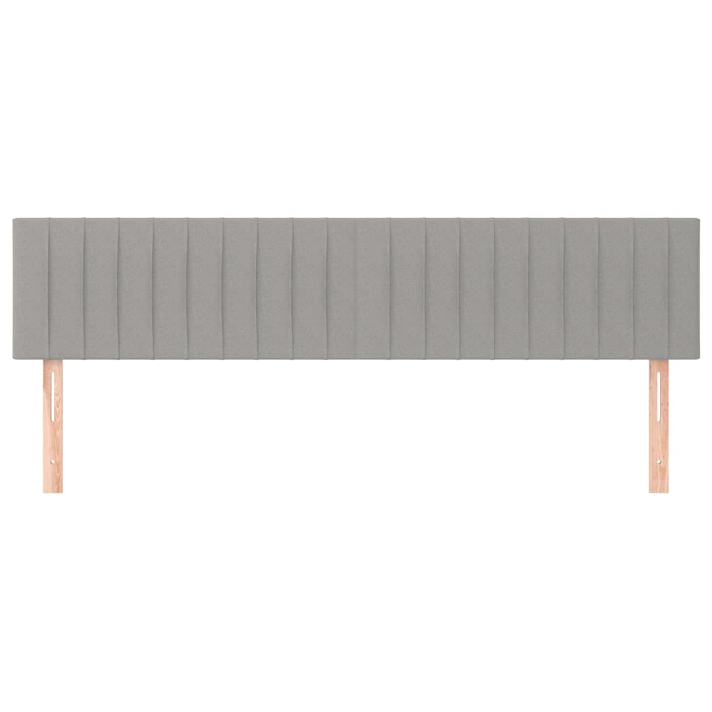 Têtes de lit 2 pcs Gris clair 90x5x78/88 cm Tissu - XIOS