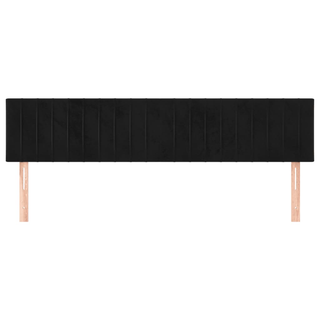 Têtes de lit Noir 180 x 5 x 78/88 cm Velours - XIOS