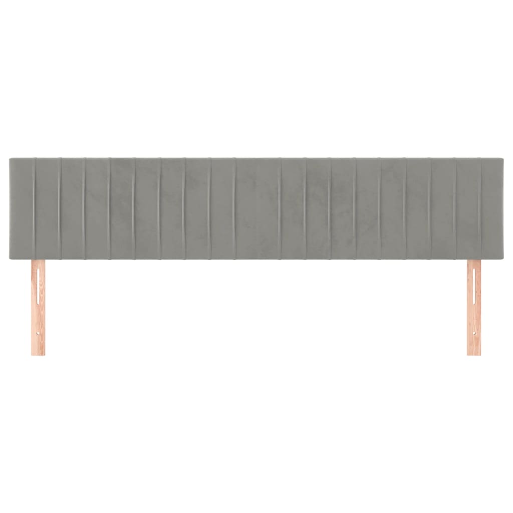 Têtes de lit 2 pcs Gris clair 100x5x78/88 cm Velours - XIOS