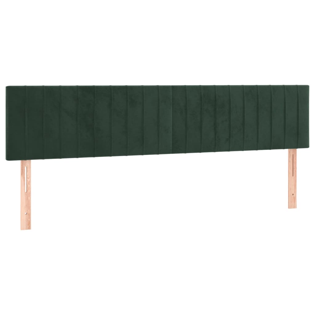 Têtes de lit 2 pcs Vert foncé 100x5x78/88 cm Velours - XIOS