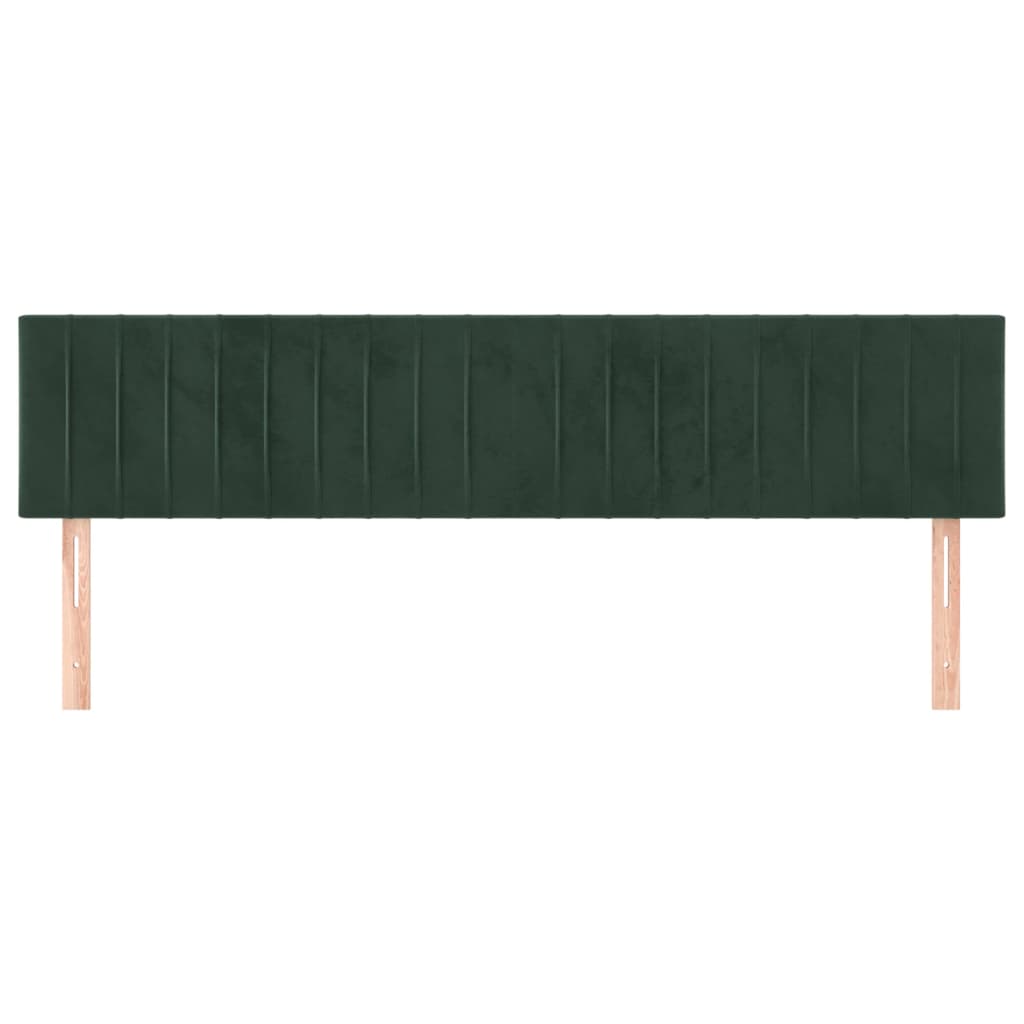 Têtes de lit 2 pcs Vert foncé 100x5x78/88 cm Velours - XIOS