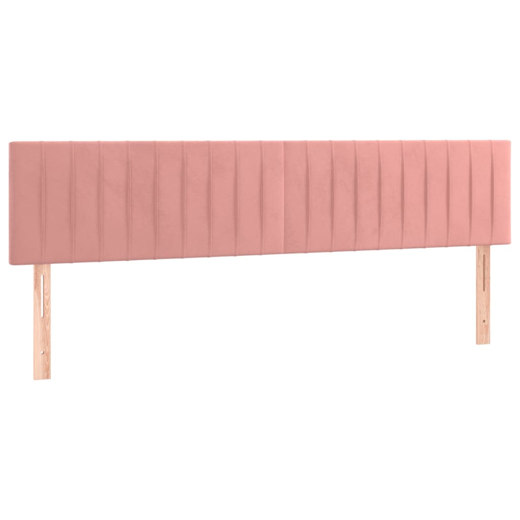 Têtes de lit 2 pcs Rose 100x5x78/88 cm Velours - XIOS