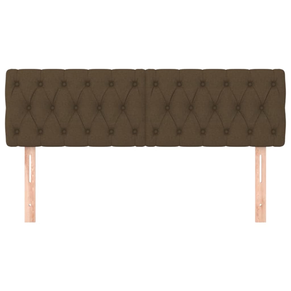 Têtes de lit 2 pcs Marron Foncé 80x7x78/88 cm Tissu - XIOS