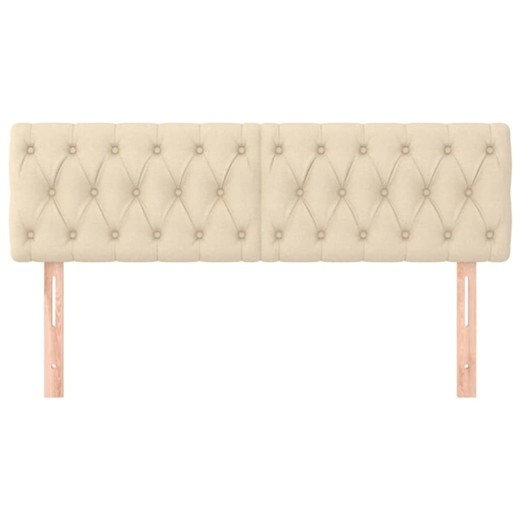 Têtes de lit 2 pcs Crème 80x7x78/88 cm Tissu - XIOS