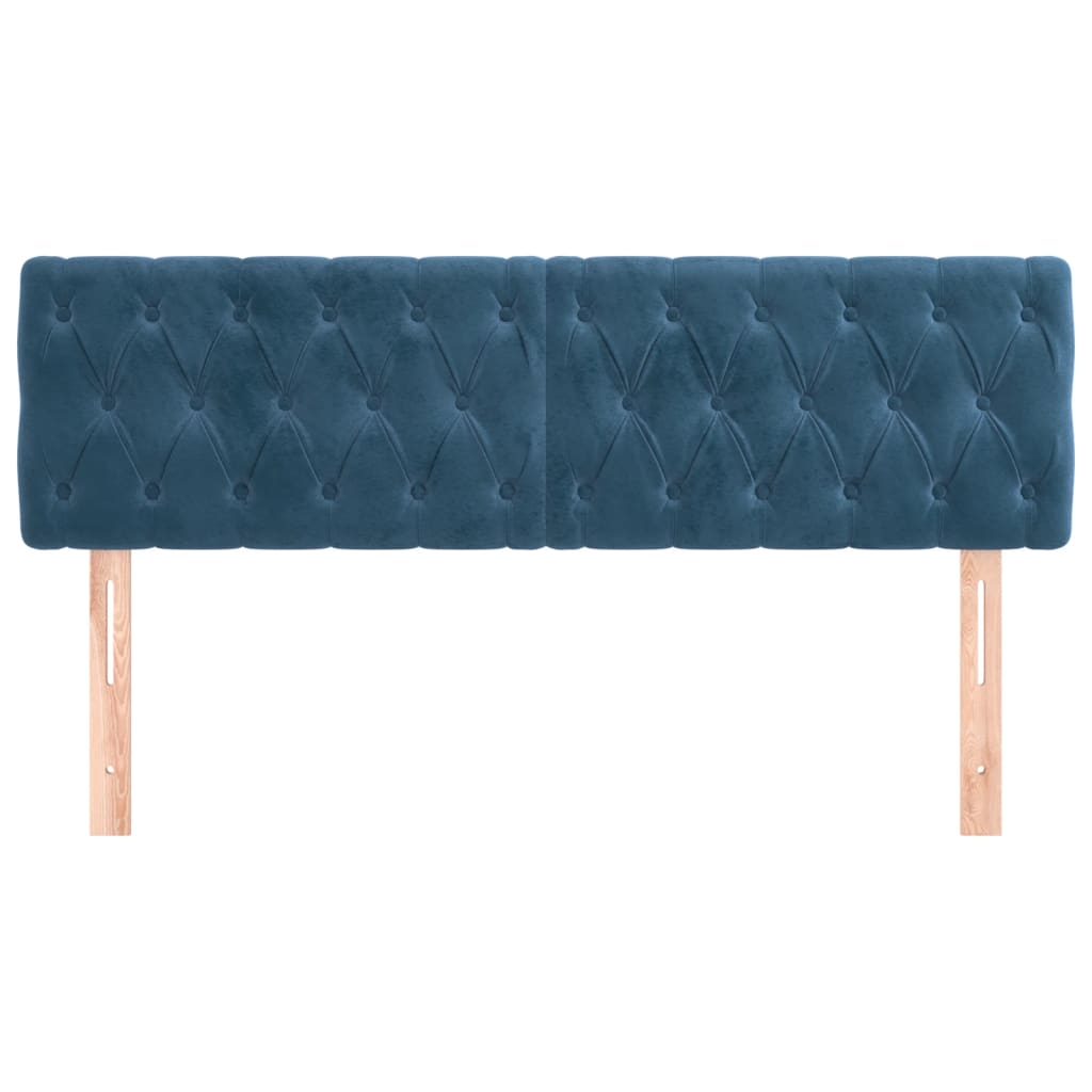 Têtes de lit 2 pcs Bleu foncé 80x7x78/88 cm Velours - XIOS