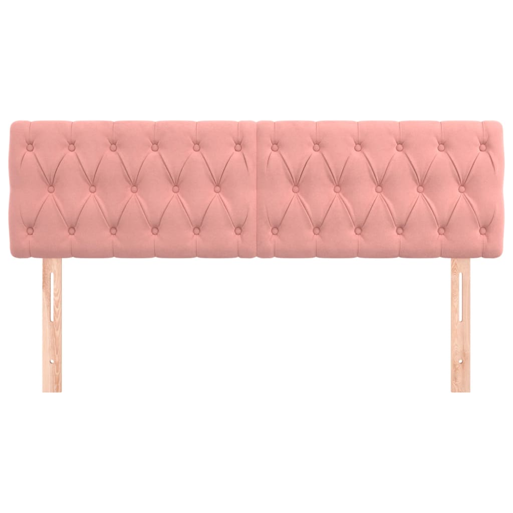 Têtes de lit 2 pcs Rose 80x7x78/88 cm Velours - XIOS