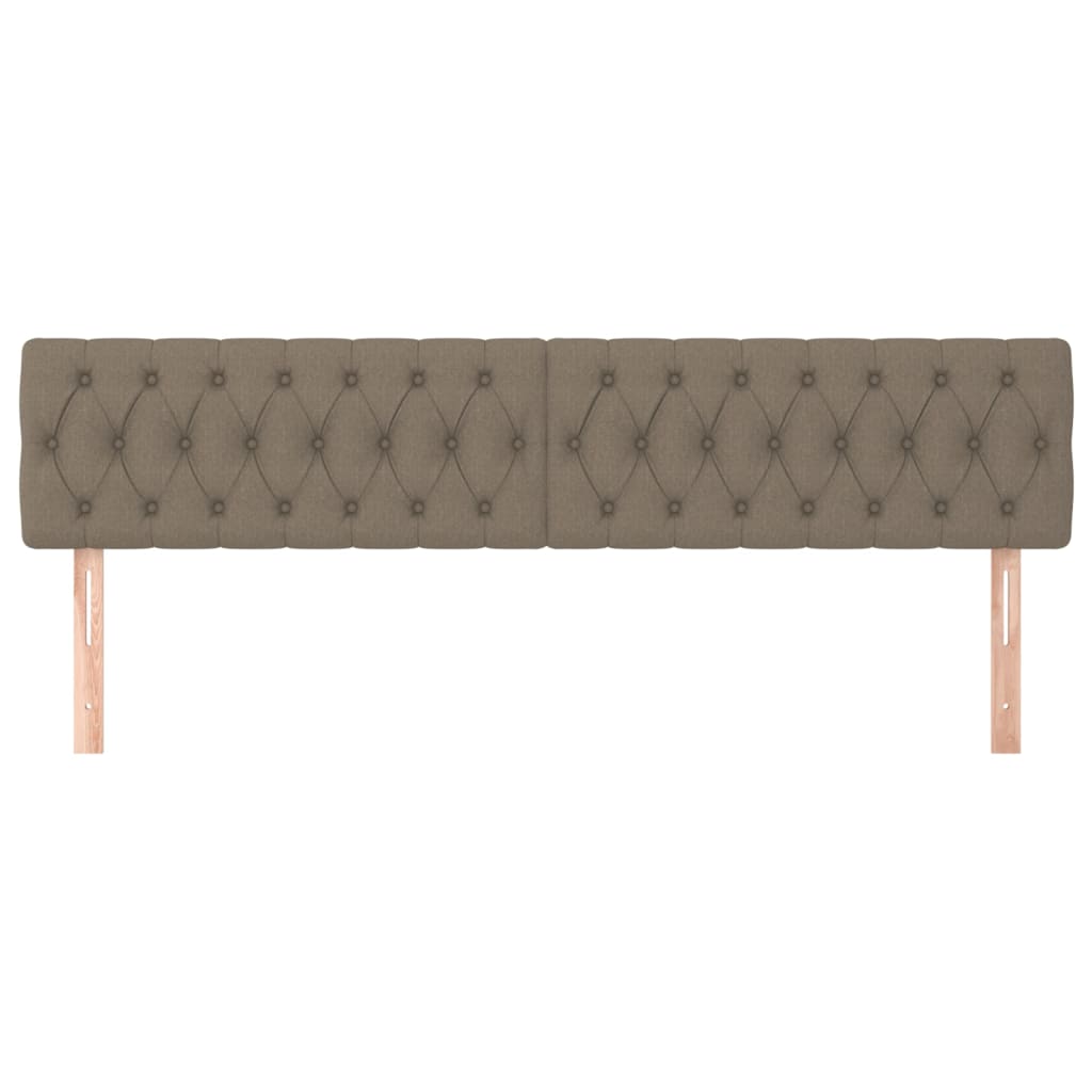 Têtes de lit 2 pcs Taupe 90x7x78/88 cm Tissu - XIOS