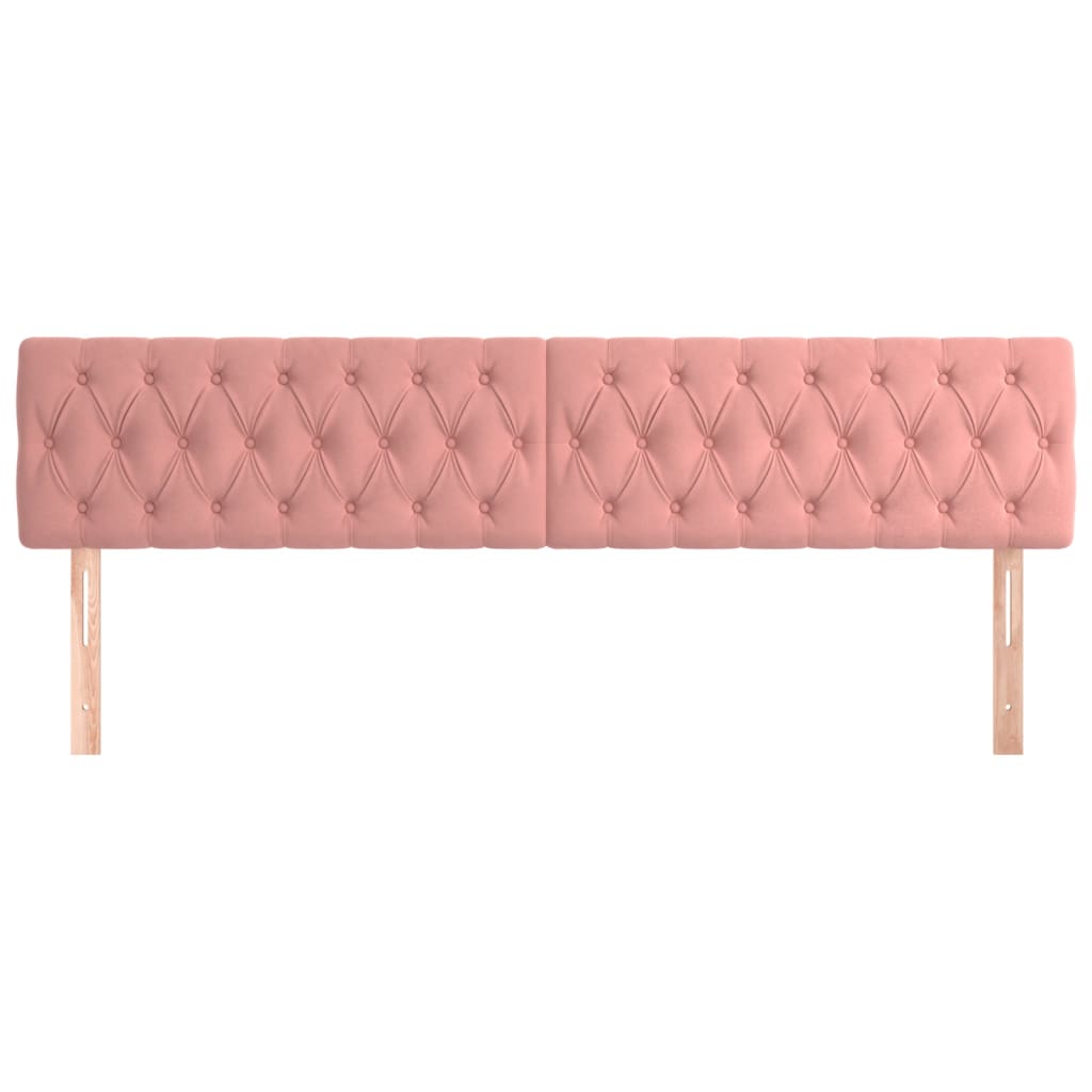Têtes de lit 2 pcs Rose 90x7x78/88 cm Velours - XIOS