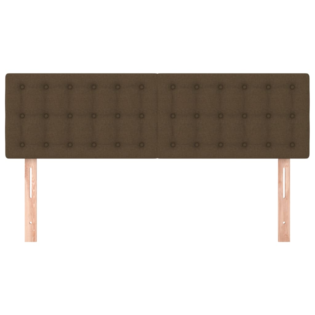 Têtes de lit 2 pcs Marron foncé 72x5x78/88 cm Tissu - XIOS