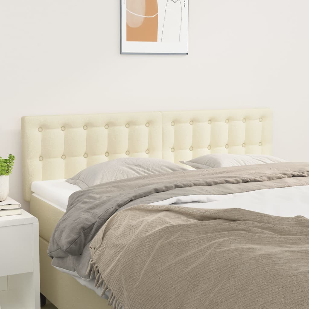 Têtes de lit 2 pcs Crème 72x5x78/88 cm Similicuir - XIOS