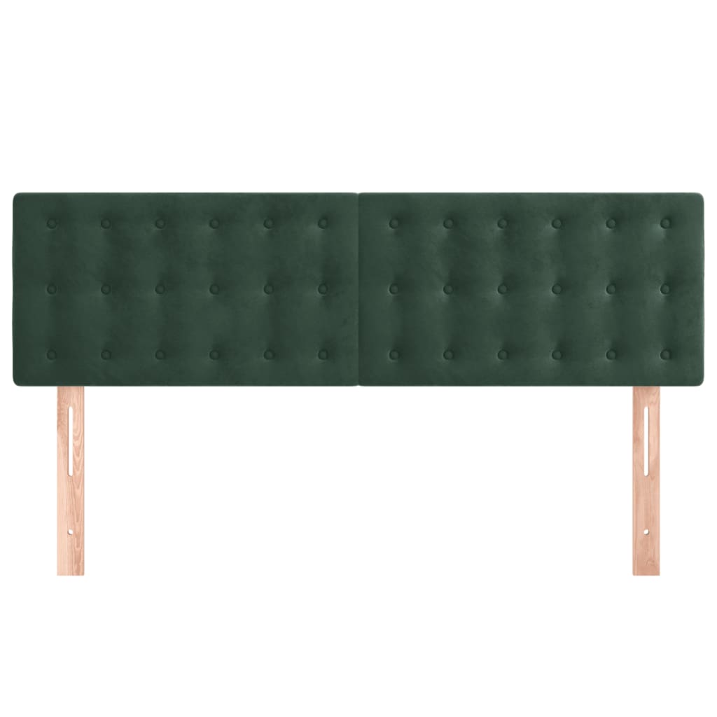 Têtes de lit 2 pcs Vert foncé 72x5x78/88 cm Velours - XIOS