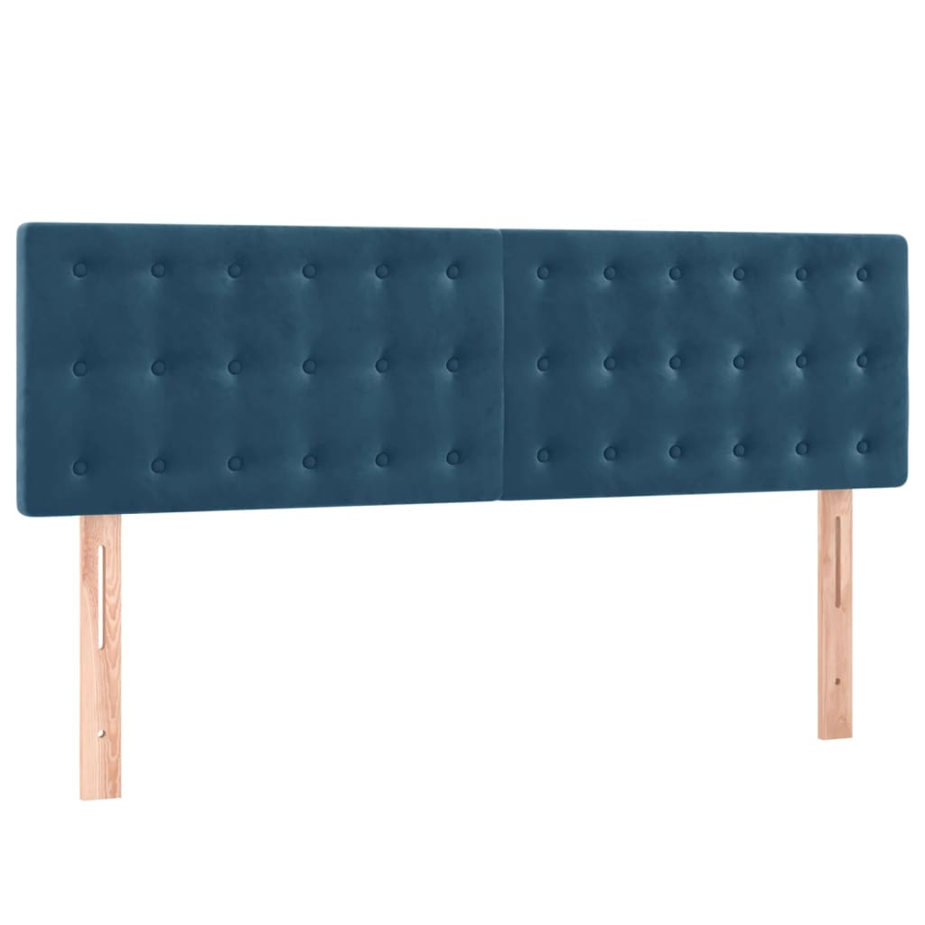 Têtes de lit 2 pcs Bleu foncé 72x5x78/88 cm Velours - XIOS