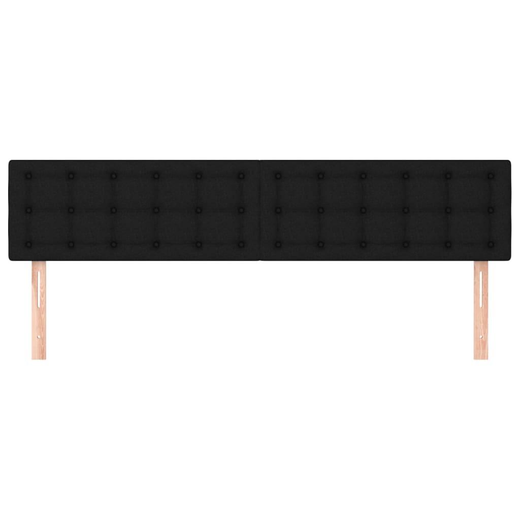 Têtes de lit 2 pcs Noir 80x5x78/88 cm Tissu - XIOS