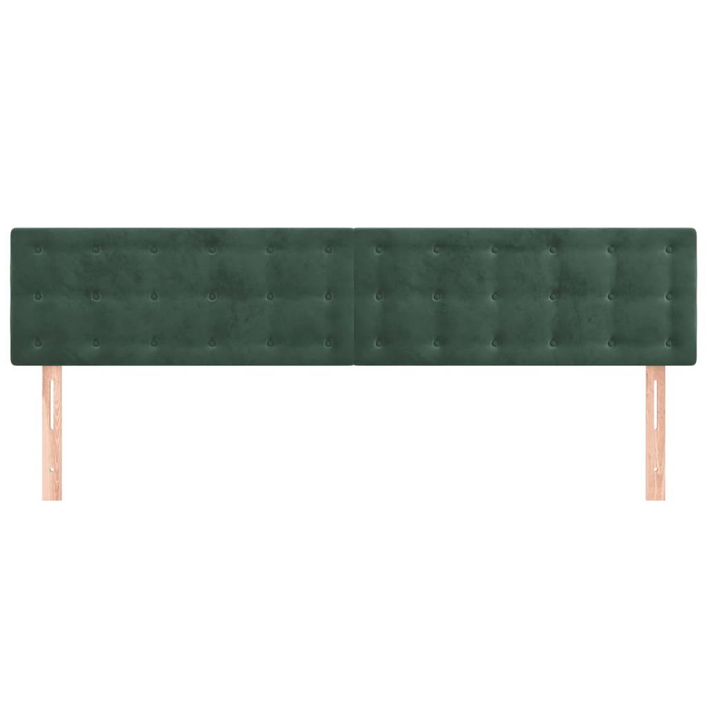 Têtes de lit 2 pcs Vert foncé 80x5x78/88 cm Velours - XIOS