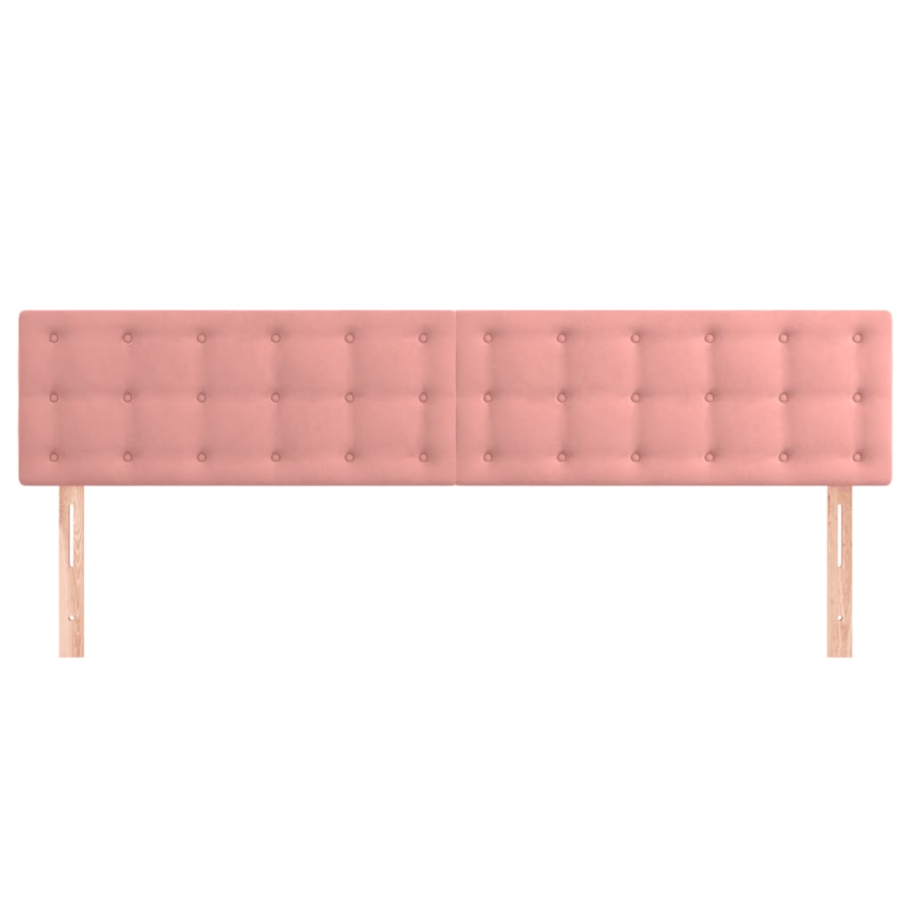 Têtes de lit 2 pcs Rose 80x5x78/88 cm Velours - XIOS
