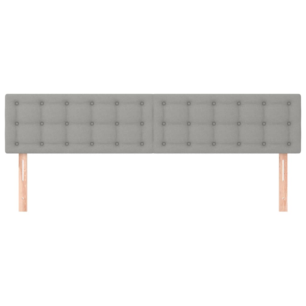 Têtes de lit 2 pcs Gris clair 90x5x78/88 cm Tissu - XIOS