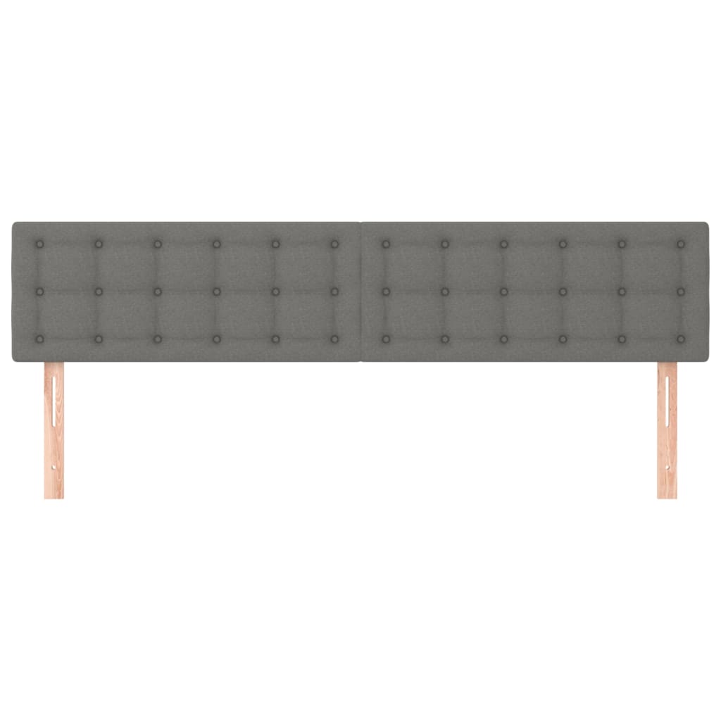 Têtes de lit 2 pcs Gris foncé 90x5x78/88 cm Tissu - XIOS