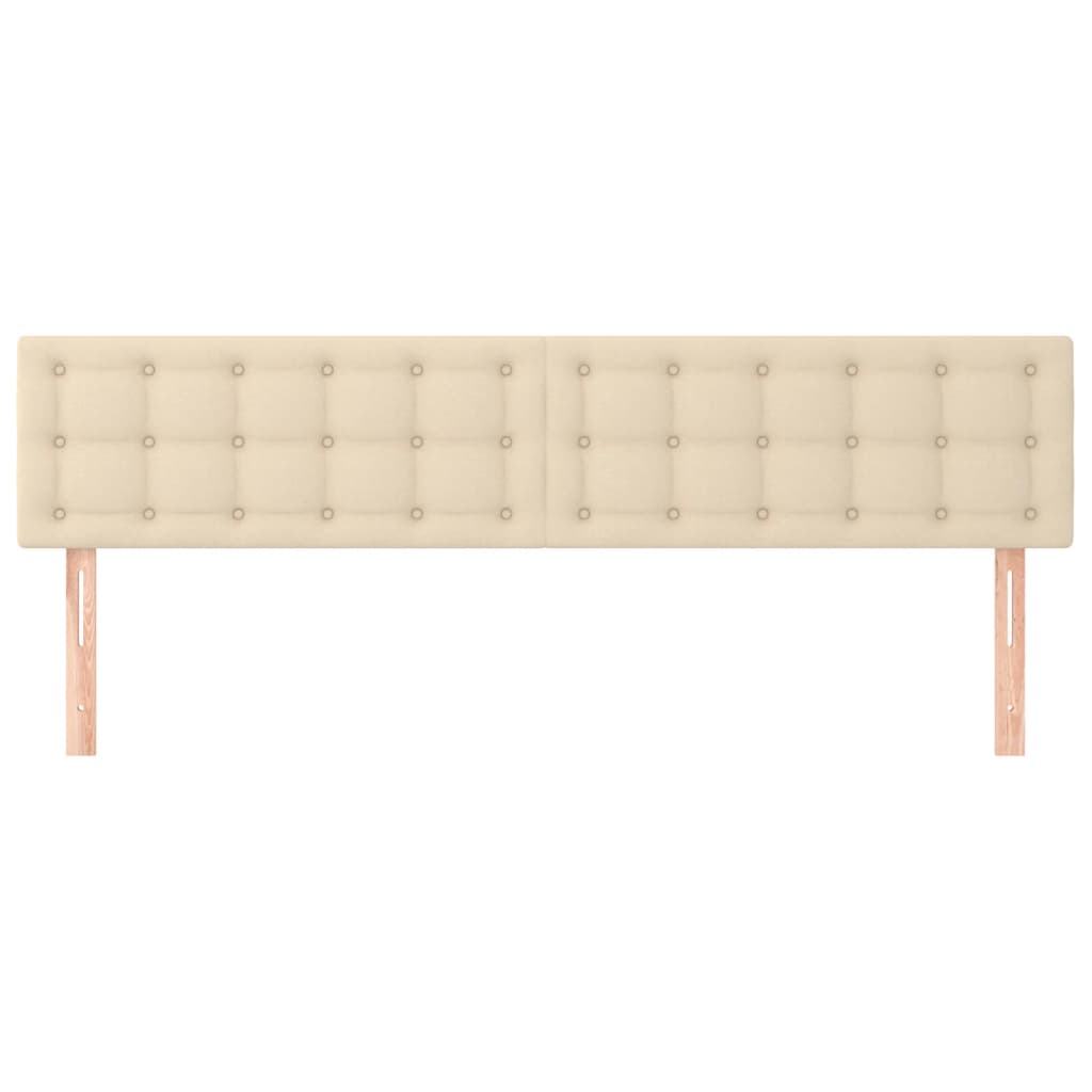 Têtes de lit 2 pcs Crème 90x5x78/88 cm Tissu - XIOS