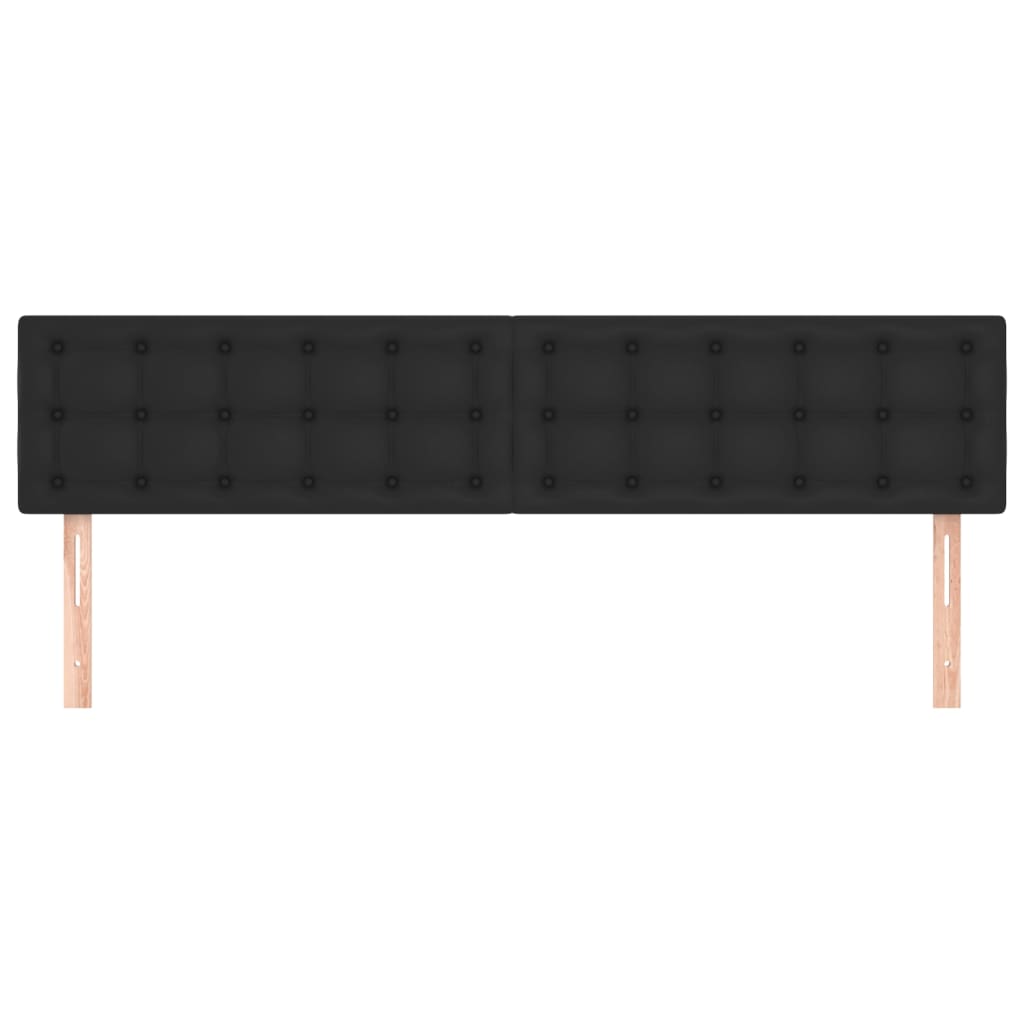 Têtes de lit 2 pcs Noir 90x5x78/88 cm Similicuir - XIOS