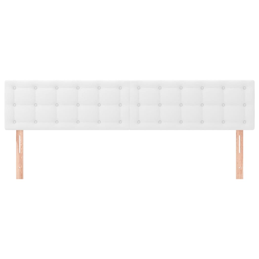 Têtes de lit 2 pcs Blanc 90x5x78/88 cm Similicuir - XIOS