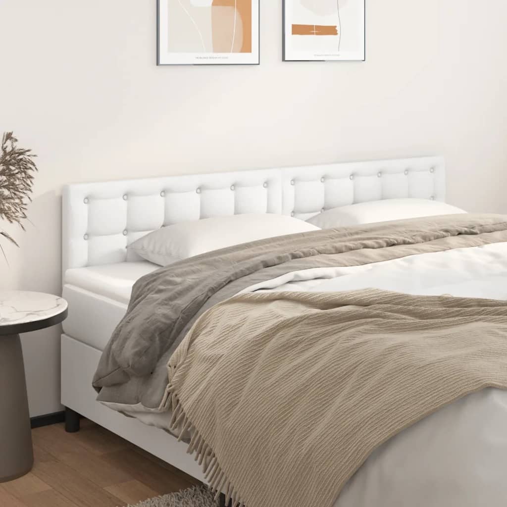 Têtes de lit 2 pcs Blanc 90x5x78/88 cm Similicuir - XIOS
