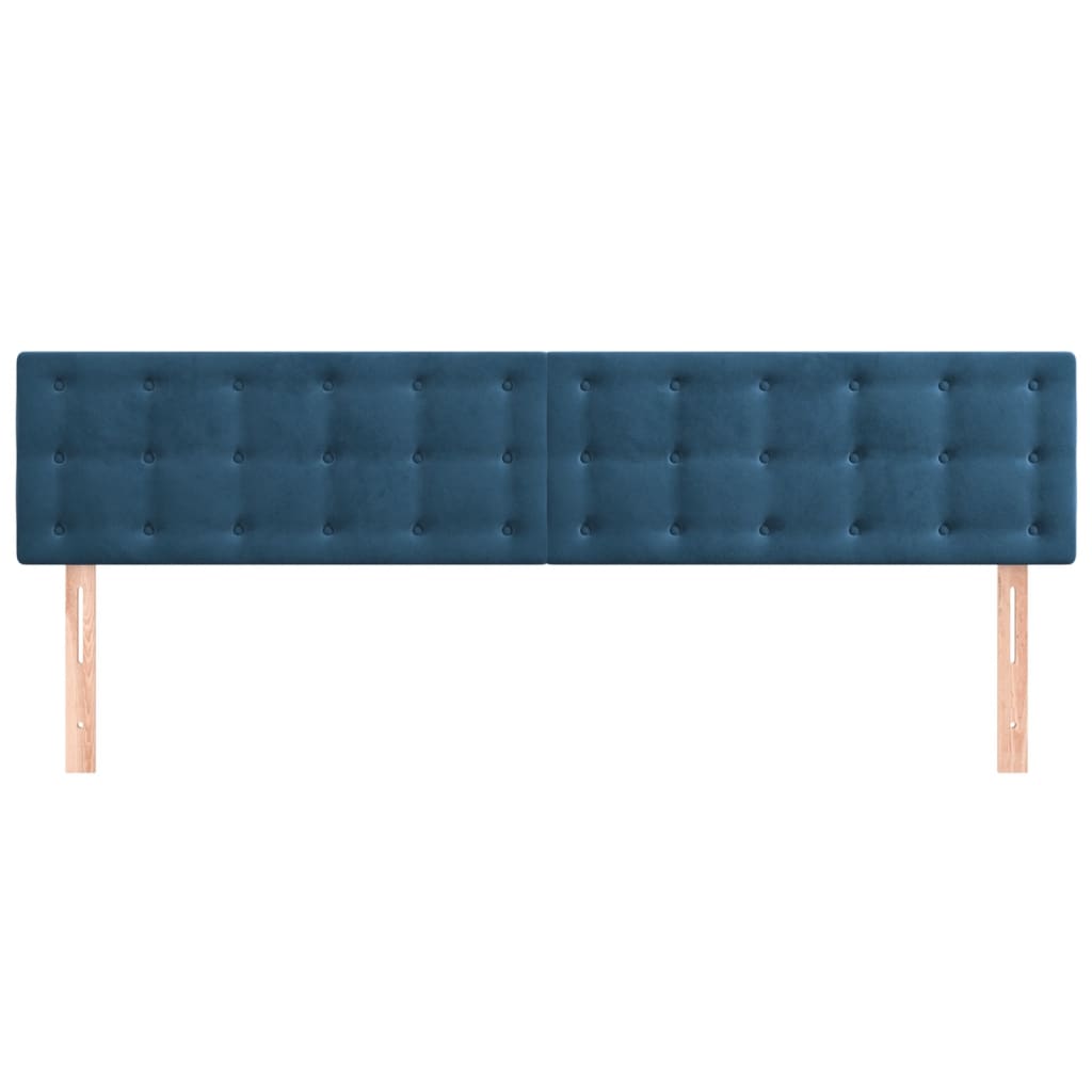 Têtes de lit 2 pcs Bleu foncé 90x5x78/88 cm Velours - XIOS