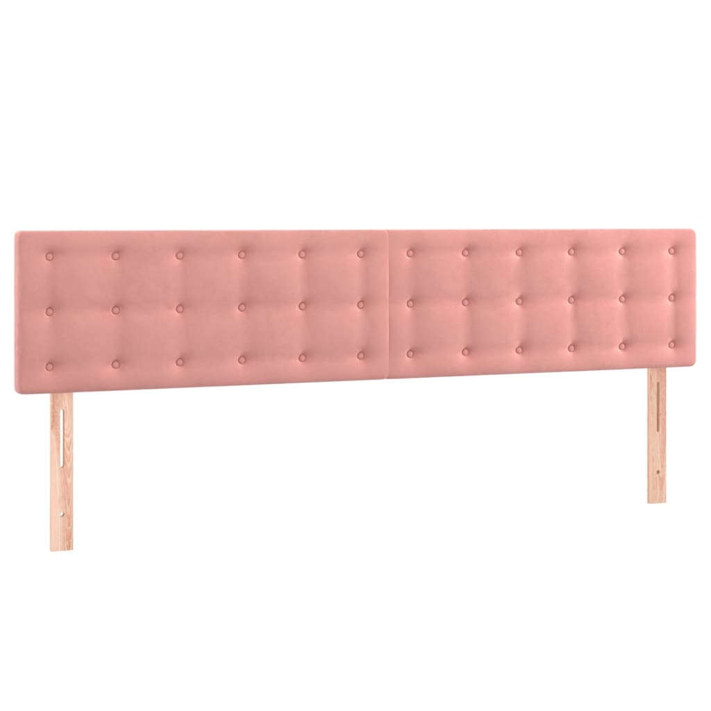 Têtes de lit 2 pcs Rose 90x5x78/88 cm Velours - XIOS
