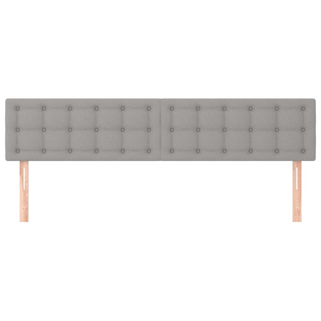 Têtes de lit 2 pcs Gris clair 100x5x78/88 cm Tissu - XIOS