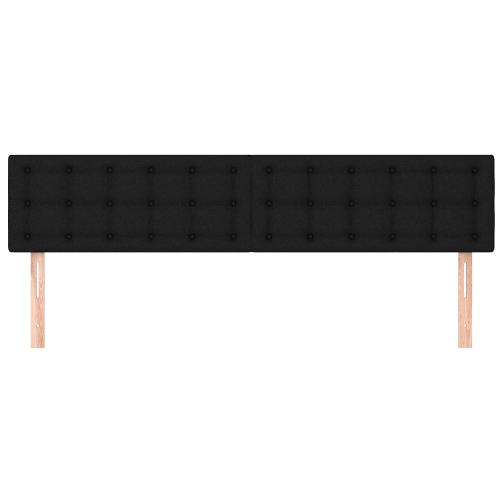 Têtes de lit 2 pcs Noir 100x5x78/88 cm Tissu - XIOS